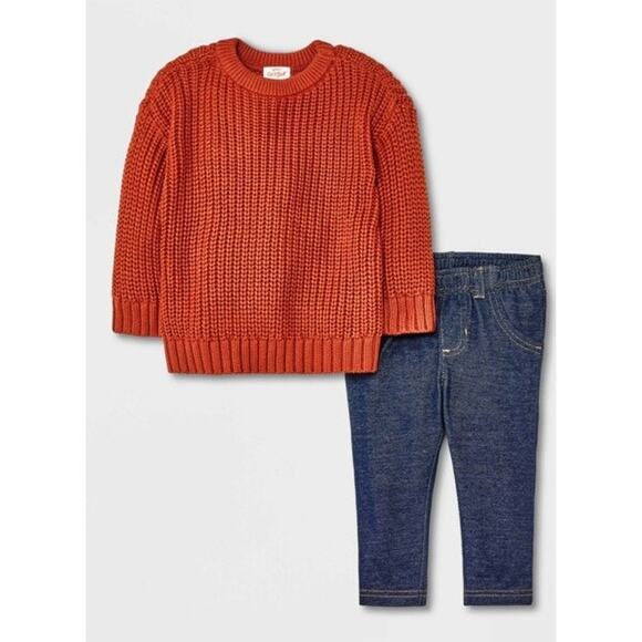 Baby Shaker Sweater & Bottom Set Cat & Jack 6-9 Months NWT - Picture 1 of 3